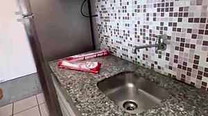 The neighbor called me to fix her sink, and I fucked her hard with my hose