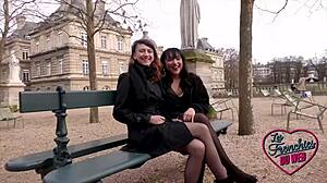 Bianca and Melany explore European lingerie in a fun group setting