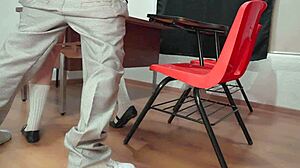 Wow, fucking the student in the classroom!