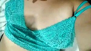 Young Prostitute Shows Pierced Body Dripping Wet While Talking Dirty To Funk Music.