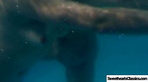 Remastered lesbian swimming team evokes nostalgic emotions of youthful camaraderie.