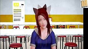 redhead teen in 3d cartoon family 132