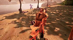 Handjob on the beach!