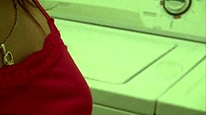 Intense teen laundry room fuck with girlfriend and friend in POV.