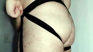 fat gay guy masturbates his big ass