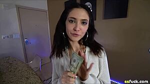 Does this horny stepdaughter love face fucking?