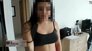 The technician receives a shaved pussy reward from beautiful melanie in homemade roleplay