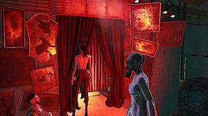 Detailed Brunette in Pantyhose Outfit from Fallout 4 Hentai Outdoors