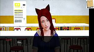 redhead teen in 3d cartoon family 132