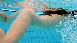 Red Swimsuit Beauty Katy Underwater