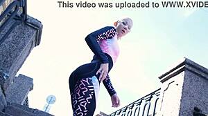 Wow, 5 vs 1 first DP with black men, getting cumshots everywhere! 😍