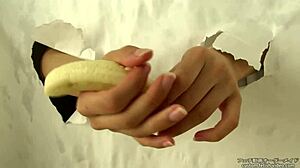 Japanese Hand Crush Fetish on Banana