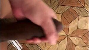 Teen cousin gets fucked hard then caresses dick for peeing