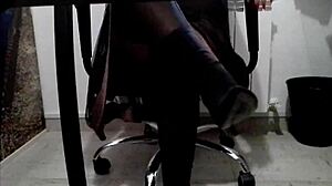 Milf Masturbates To Orgasm In Office While Colleagues Are Next Door