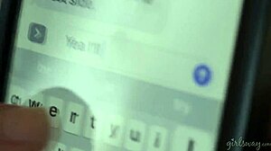 Keisha Grey And Haley Reed's Hot Lesbian Sex Interrupted By Text?