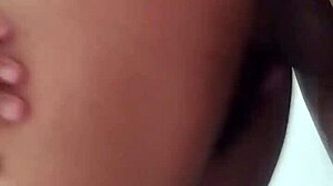 The beautiful Mexican latina stops my dick with her feet.