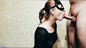 my blonde teen roommate gets a blowjob in our homemade spot