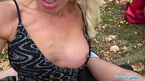 Want to see this tattooed german milf fucked hard against the tree?