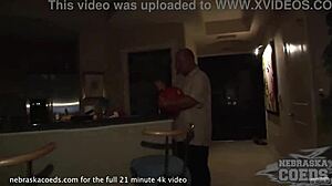 Adorable teen 18+ fucks carved pumpkin.