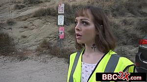 Brunette College Babe 18+ Sucks And Fucks Monster Cock To Skip Community Service