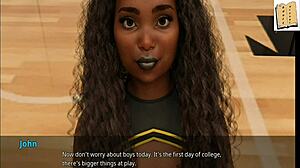 Gorgeous brunette Katie deepthroats cock