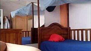 Dirty old nurse skips work to make homemade porn