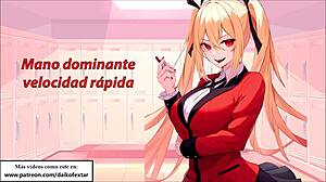 Intriguing roleplay handjob instructions in Spanish anime