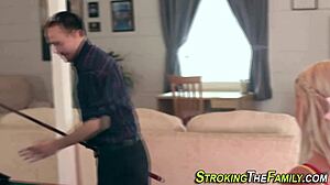 Tattooed stepteen throating uncle hard