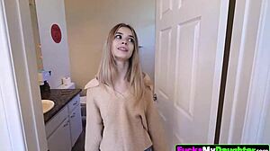 I let my stepdad fuck me with firm strokes in my tight wet pussy for the halloween party