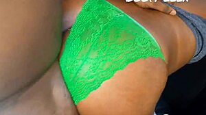 European secretary in green panties receives monster cock for anal assfucking in office