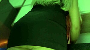 Blonde Prostitute Commands Doorman to Suck Her Pussy