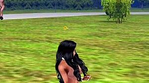 Pretty Amelie Dubon Masturbates In Gift Costume Under Christmas Tree