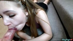 Blonde teases best friend's big cock