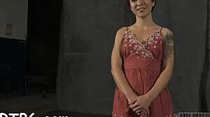 Gagged European Beauty Feels Intense Pleasure From Clamped Nipples. She Enjoys Rough Fucking, Sucking, And Spanking In Hardcore BDSM.