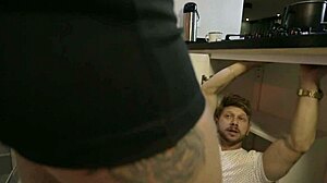 Blonde Prostitute Commands Doorman to Suck Her Pussy