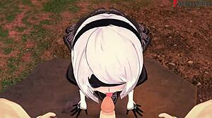 2b practicing, i interrupt to fuck her pov