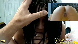 Erotic Mixed Model Gets Hot Ass Fucking in Doggy Style, Sucks Cock in POV Close-Up, Reverse Rides at Vegas Casting