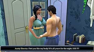 Hindi desi widow aunty with big boobs enjoys solo home doggystyle