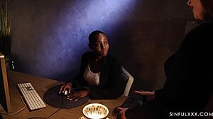 Damn, shy latina student seduced neighbor guy while security cams watched! 😱