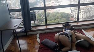 Everyone, watch me fuck the hot maid Kitty's big ass in the window.