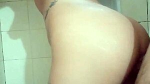 Petite teen enjoys blowjob and rough sex in steamy shower