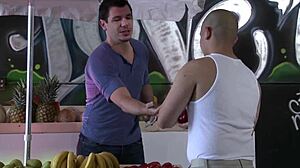 Capri and Carla fuck the street vendor!