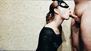 my blonde teen roommate gets a blowjob in our homemade spot