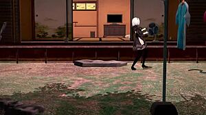 2b practicing, i interrupt to fuck her pov