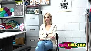 Wild Hardcore Doggystyle Sex For Petite Blonde Shoplifter