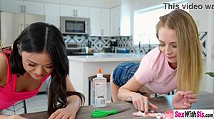 Two horny twinks fuck bareback after snowball fight