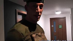 Busty Blonde Pounds British Cock Hard