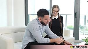 Skinny nympho Erin Everheart rocks nasty pantyhose fuck