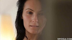 Yoga Teen 18+ in Spandex Surprises with Anal on Chair Post-Workout.