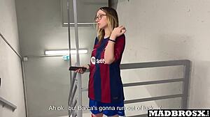 psg fans fuck barcelona girl in stadium